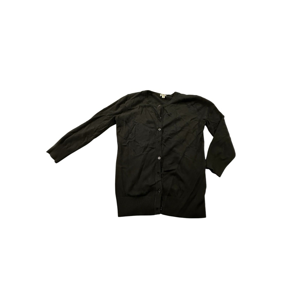 14th & Union Cardigan Sweater Women Small Black Long Sleeve Petite Button Up EUC